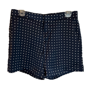 Banana Republic Women’s Silky Navy Polka Dot Shorts Size 2 NWOT